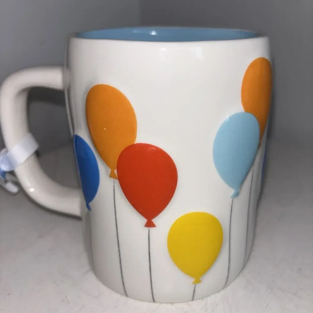 Rae Dunn Disney UP Dug the Dog Dream Big with Balloons Coffee Mug NEW
